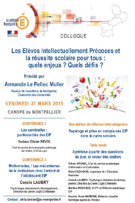 Affiche colloque EN Montepellier mars 2015