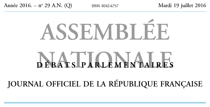 Question Assemblee nationale 19 07 2016 59d3e