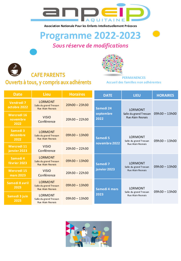 2022 2023 AGENDA Accueils et permances e9bee