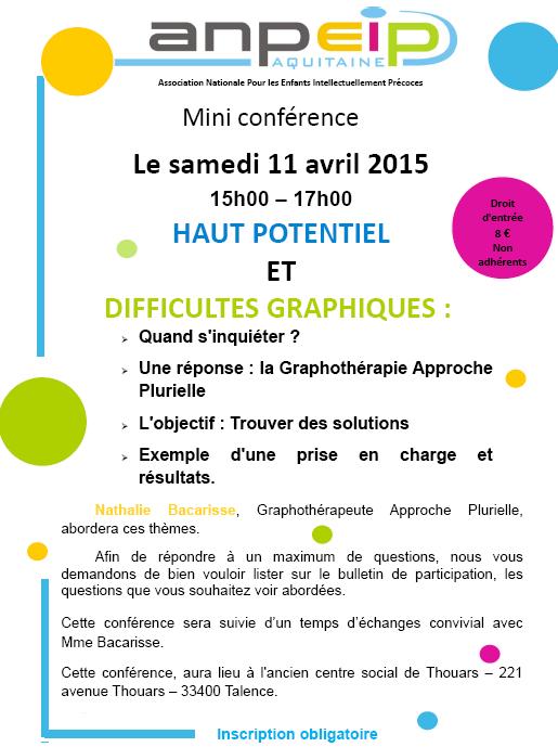 AQE Mini Conf 11 Avril 2015