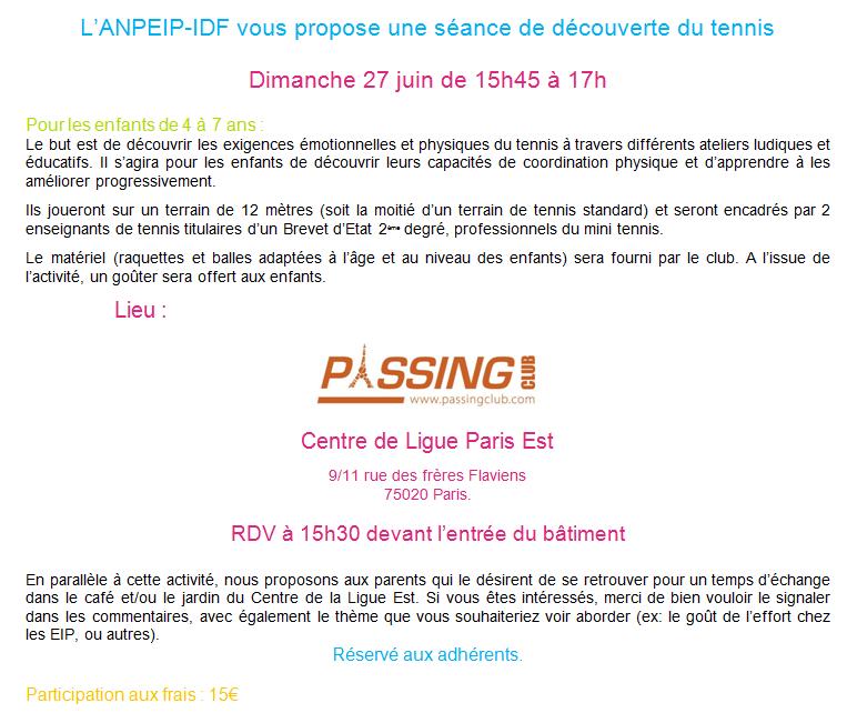 IDF decouverte Tennis Juin 2015